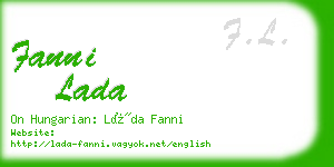 fanni lada business card